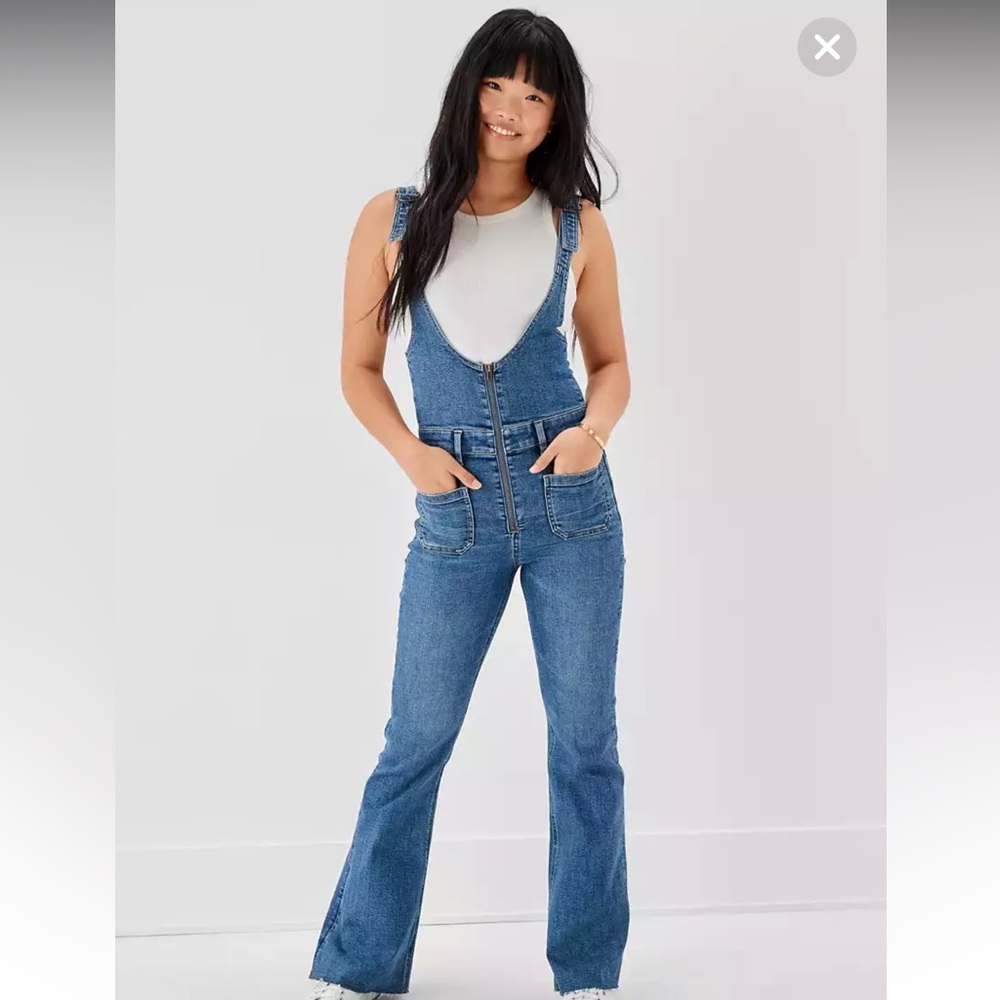 AE Stretch Denim Flare Overall